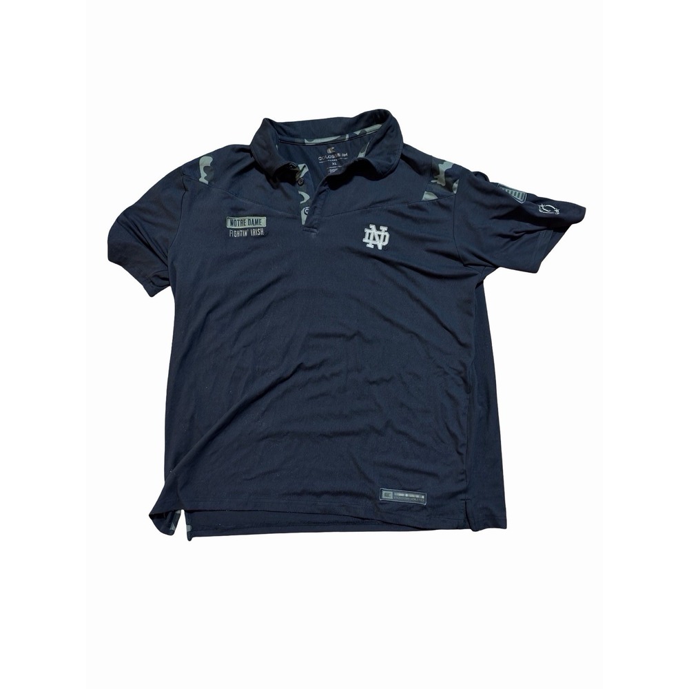 Notre Dame Colosseum Military Style Polo - Black - XL - $70